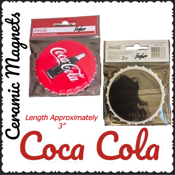 COCA COLA CERAMIC MAGNET SET OF 3 - Picture 9 of 11